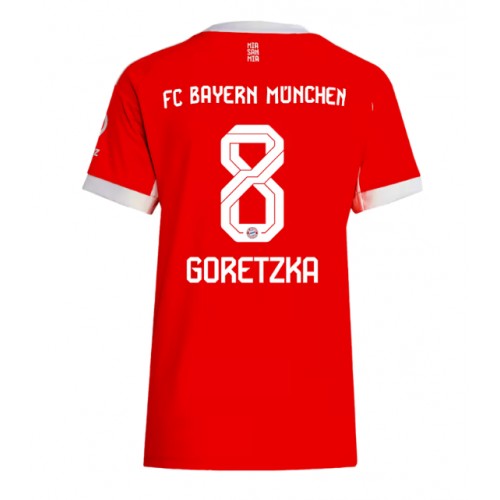 Stroje piłkarskie Bayern Munich Leon Goretzka #8 Koszulka Podstawowej dla damskie 2025-26 Krótki Rękaw